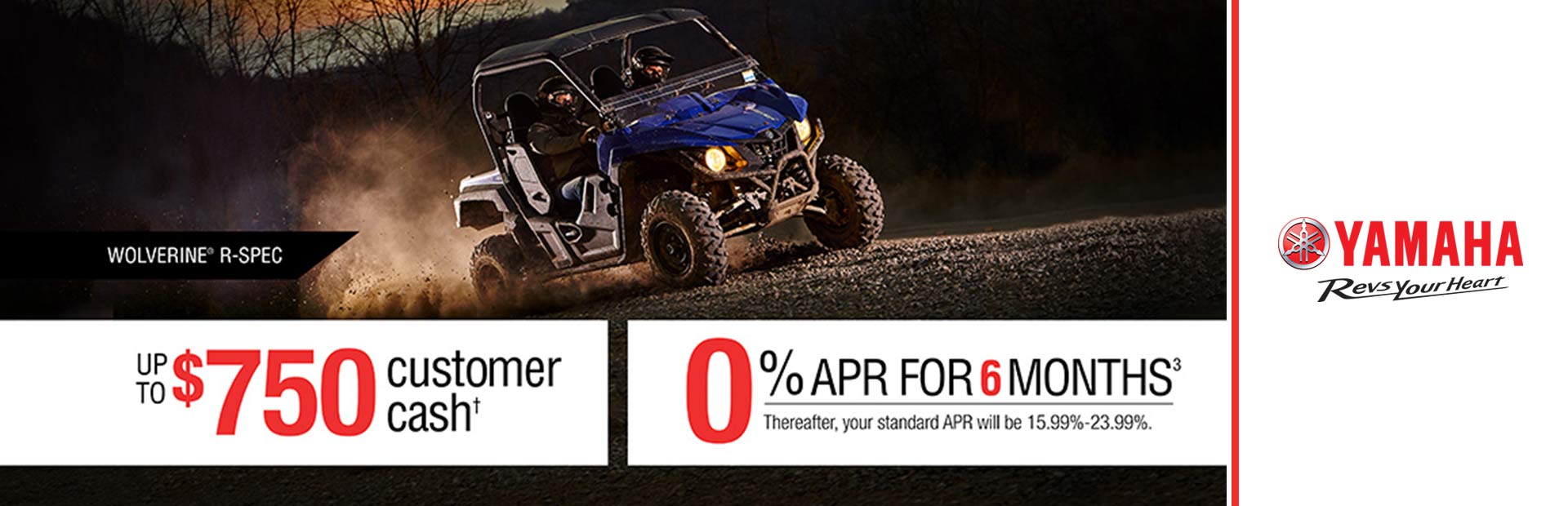 Yamaha: 0% APR for 6 Months